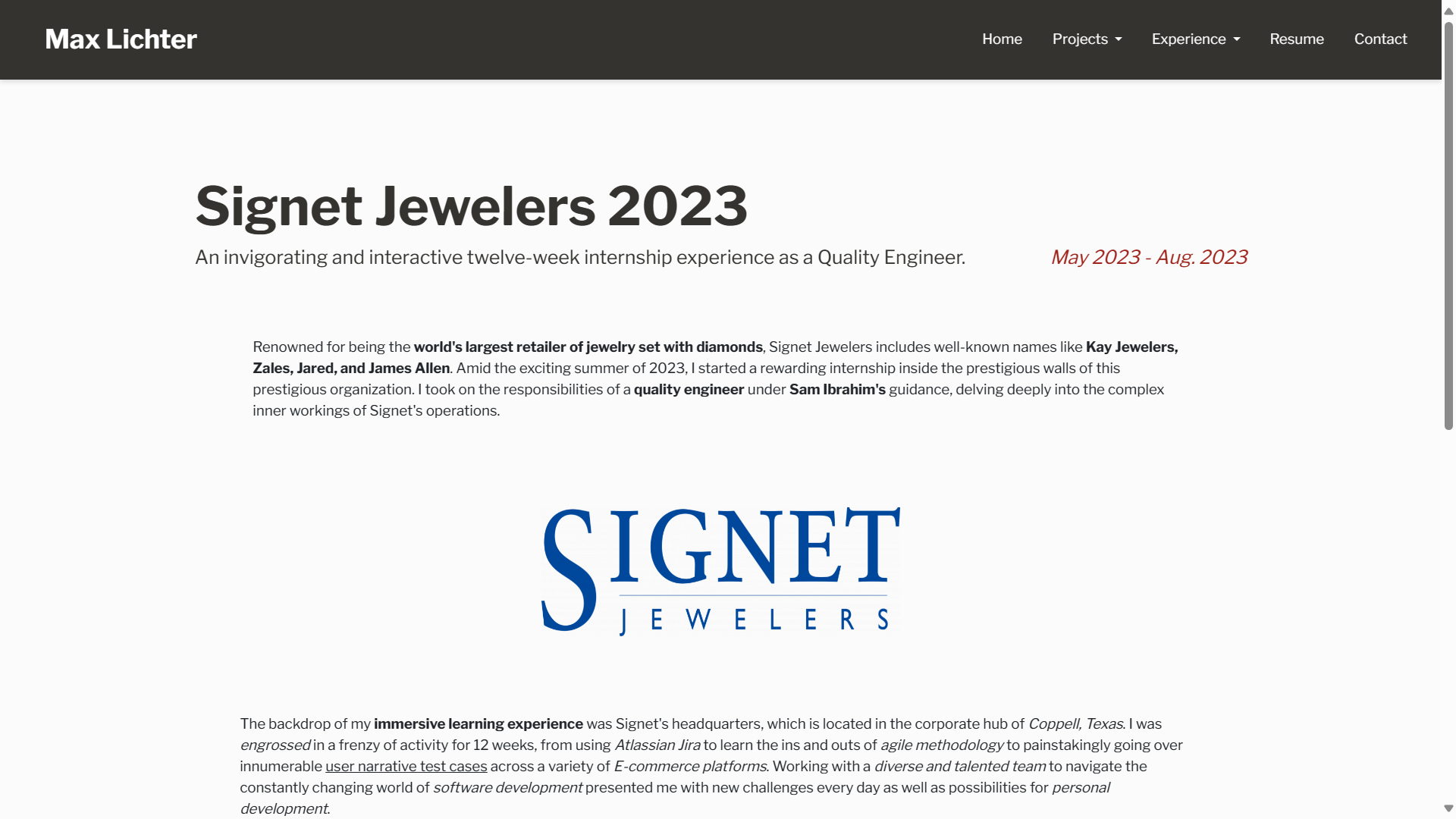 Signet 2023 Page